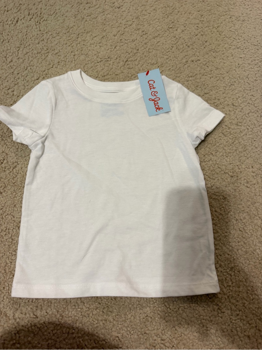 NWT 18 m solid white tee shirt tee top Cat & Jack